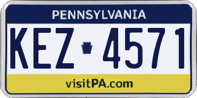 PA license plate KEZ4571