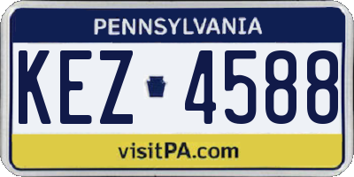 PA license plate KEZ4588