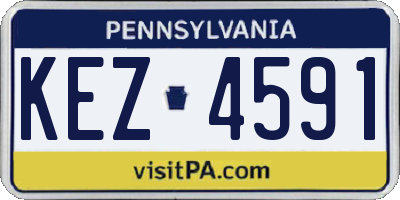 PA license plate KEZ4591