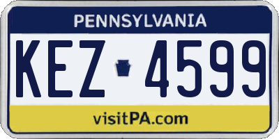PA license plate KEZ4599