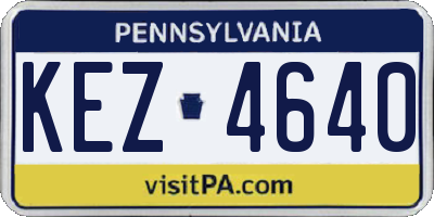 PA license plate KEZ4640