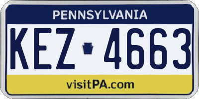 PA license plate KEZ4663
