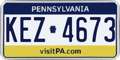 PA license plate KEZ4673