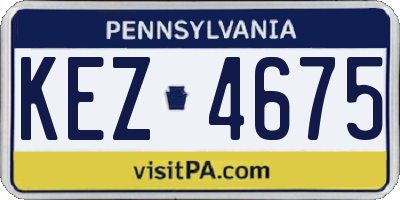 PA license plate KEZ4675