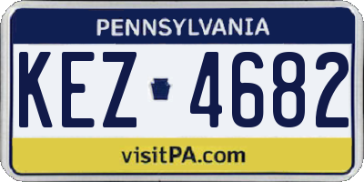 PA license plate KEZ4682