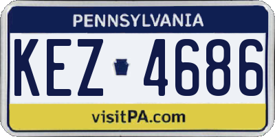 PA license plate KEZ4686