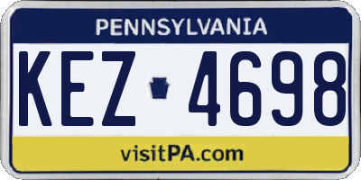 PA license plate KEZ4698