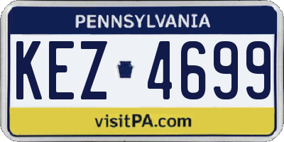 PA license plate KEZ4699
