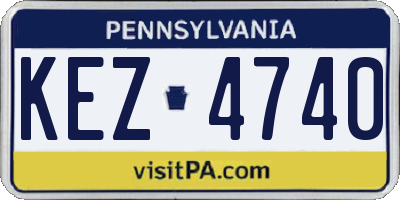 PA license plate KEZ4740