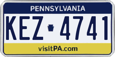PA license plate KEZ4741