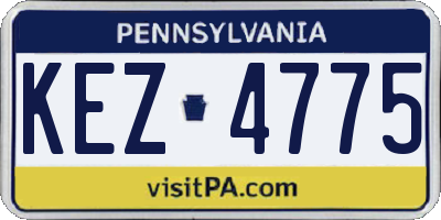 PA license plate KEZ4775