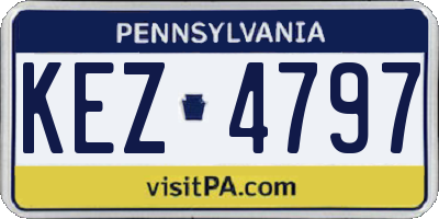 PA license plate KEZ4797