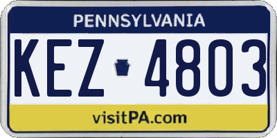PA license plate KEZ4803
