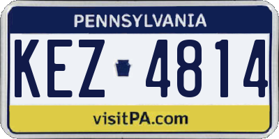 PA license plate KEZ4814