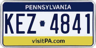 PA license plate KEZ4841