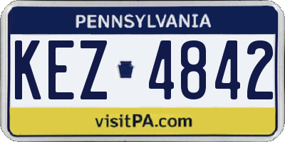 PA license plate KEZ4842