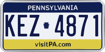 PA license plate KEZ4871