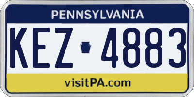 PA license plate KEZ4883
