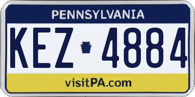 PA license plate KEZ4884