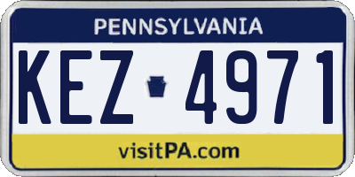 PA license plate KEZ4971
