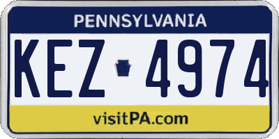 PA license plate KEZ4974