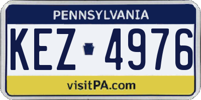 PA license plate KEZ4976
