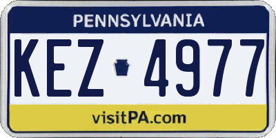 PA license plate KEZ4977