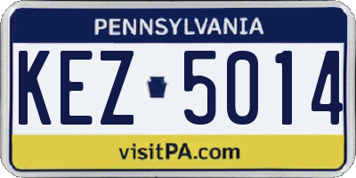 PA license plate KEZ5014