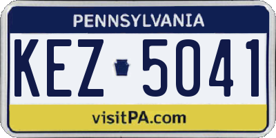 PA license plate KEZ5041