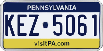 PA license plate KEZ5061