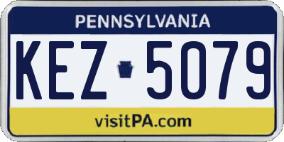 PA license plate KEZ5079
