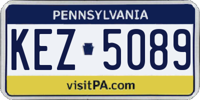 PA license plate KEZ5089