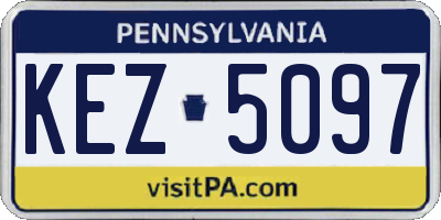 PA license plate KEZ5097