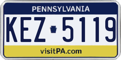 PA license plate KEZ5119