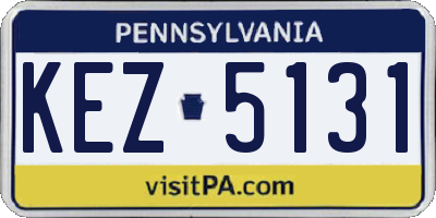 PA license plate KEZ5131