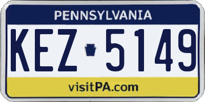 PA license plate KEZ5149