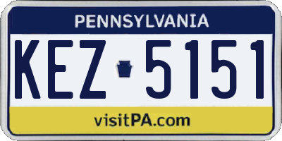 PA license plate KEZ5151