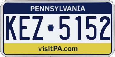 PA license plate KEZ5152