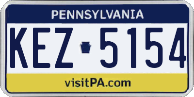 PA license plate KEZ5154