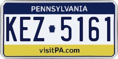 PA license plate KEZ5161