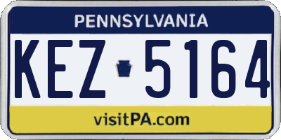 PA license plate KEZ5164