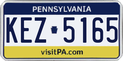 PA license plate KEZ5165