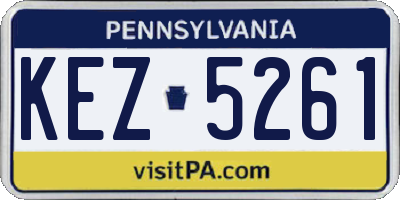 PA license plate KEZ5261