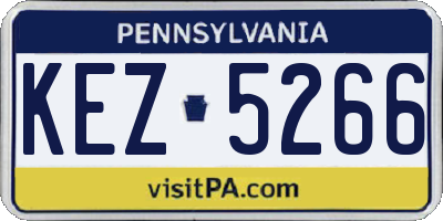 PA license plate KEZ5266