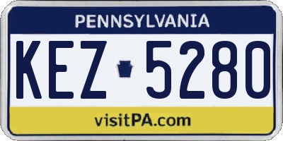 PA license plate KEZ5280