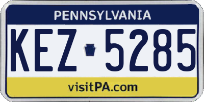 PA license plate KEZ5285