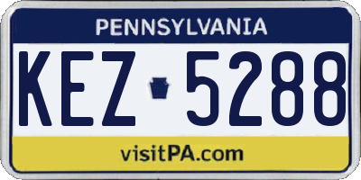 PA license plate KEZ5288