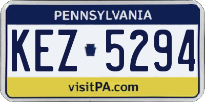 PA license plate KEZ5294