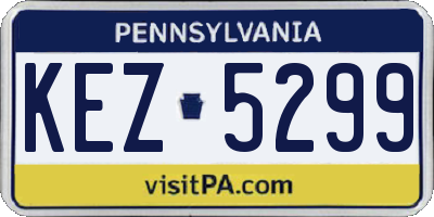 PA license plate KEZ5299