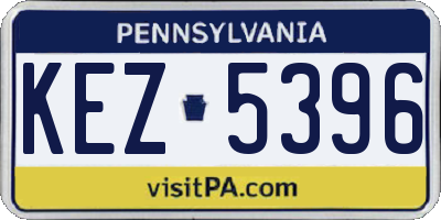 PA license plate KEZ5396